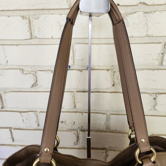 Euc Coach Campbell Belle Tan Leather Carryall Shoulder Bag - Picture 5 of 12